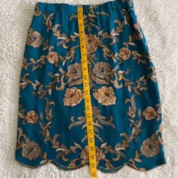 Anthropologie Baraschi Embroidery Skirt Size 0 - Picture 8 of 10